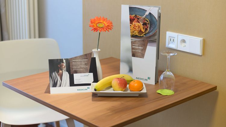 gedeckter Tisch im Privita-Wahlleistungszimmer